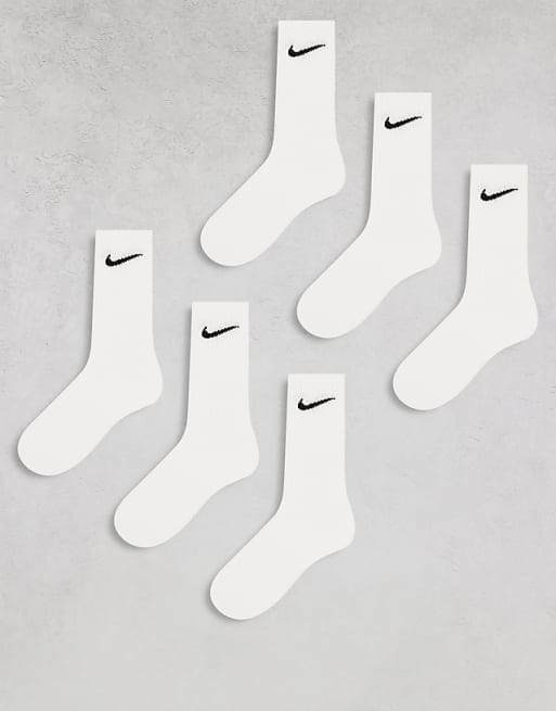 Nike Training Everyday Cushioned 6 pack crew socks in white