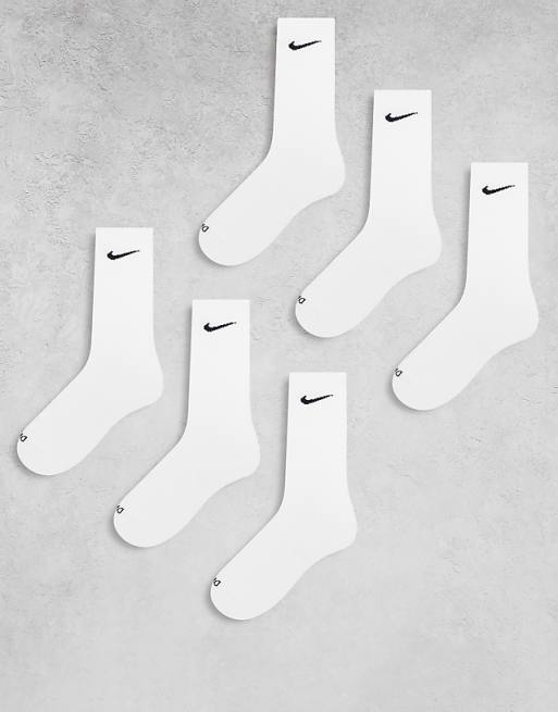 Nike Training Everyday Cushioned Plus 6 pack crew socks in white