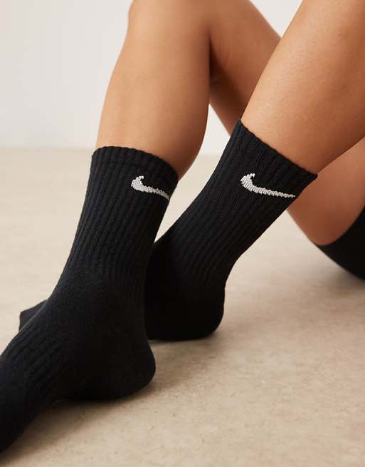 Nike Training Everyday Lightweight 3 Pack Crew Socks In Black