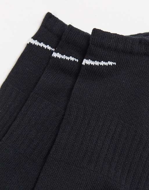 Nike Training Everyday Lightweight 3 Pack No Show Socks In Black
