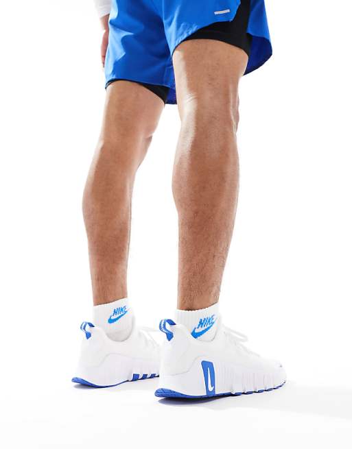 Nike Training Free Metcon 6 Trainers In White And Blue