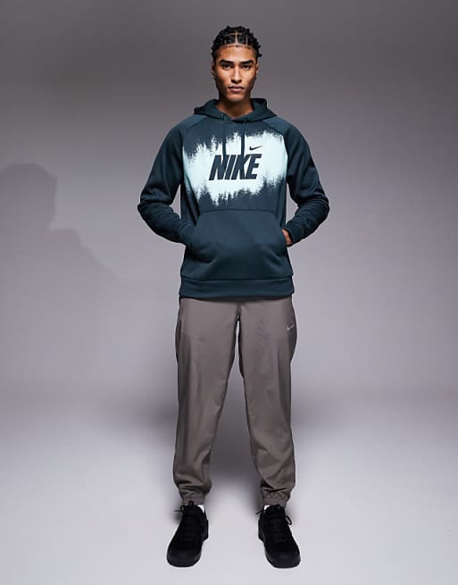 Nike Training Heritage Graphic Hoodie In Dark Green