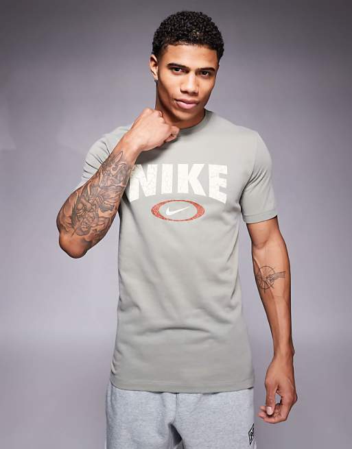Nike Training oval swoosh graphic t-shirt in light green