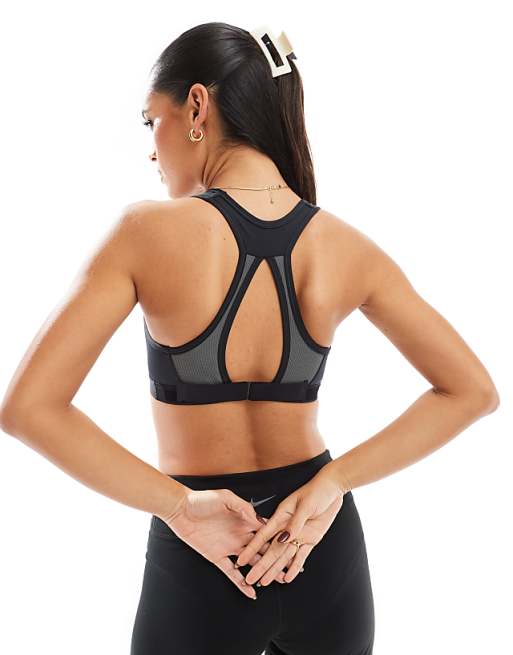Nike Training Swoosh High Support Sports Bra In Black