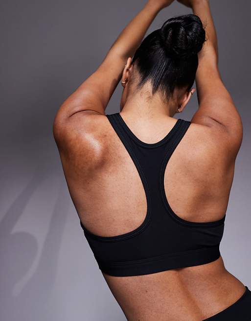 Nike Training Swoosh Light Support Sports Bra In Black