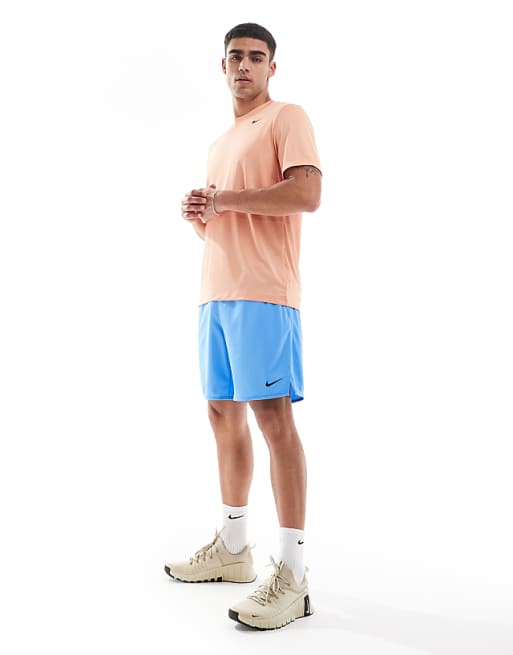 Nike Training Totality Dri-FIT knit 7inch shorts in blue