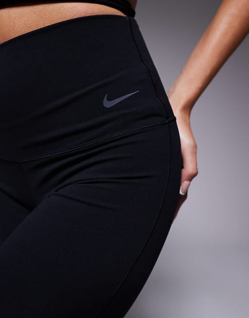 Nike Training Zenvy Dri-FIT Soft Touch High Waisted Flared Trousers In Black