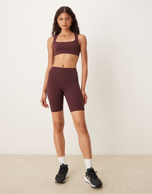 Nike Training Zenvy Light Support Sports Bra In Burgundy
