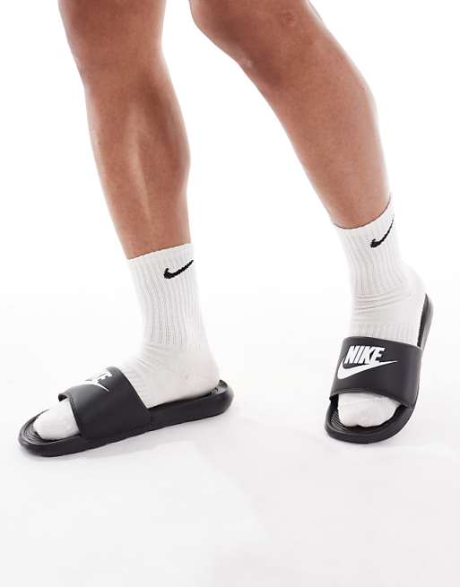 Nike Victori One Sliders In Black