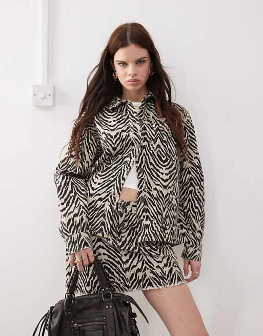 Noisy May Zebra Denim Co-ord