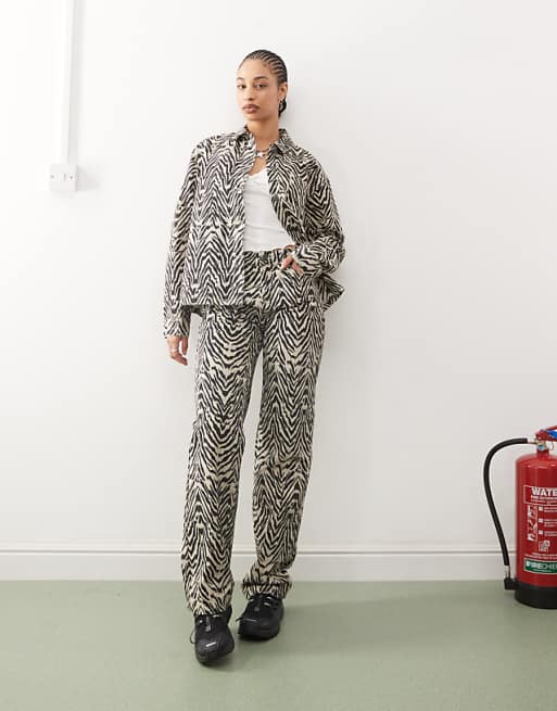 Noisy May Zebra Denim Co-ord