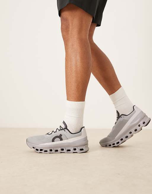 ON Cloudmonster running trainers in grey