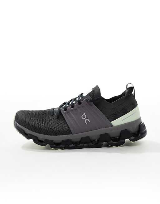 ON Cloudswift 3 Running Trainers In Black And Lime Green