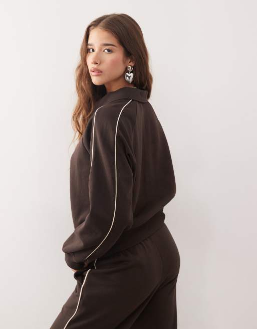 Onki Co-ord Joggers And Sweatshirt In Chocolate Brown