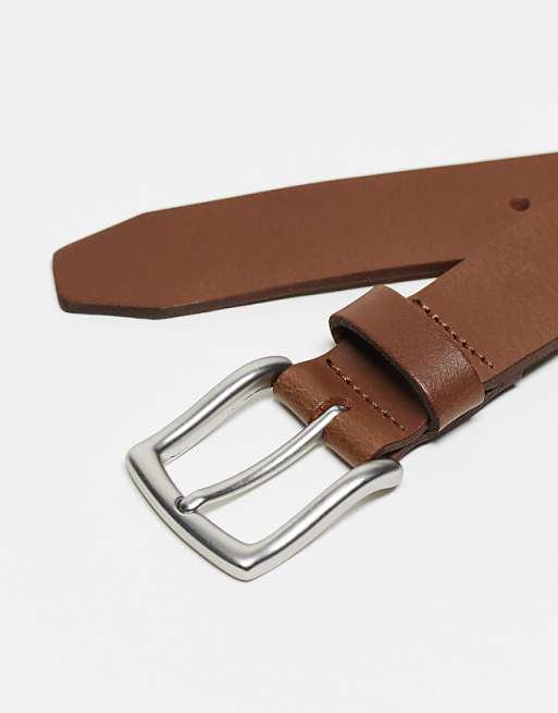 Only & Sons Leather Belt In Tan