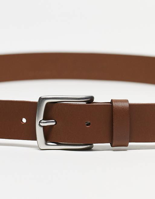 Only & Sons Leather Belt In Tan
