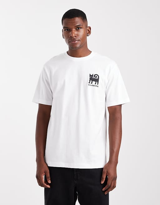 ONLY & SONS Relaxed Fit T-shirt With Chances Back Print In White