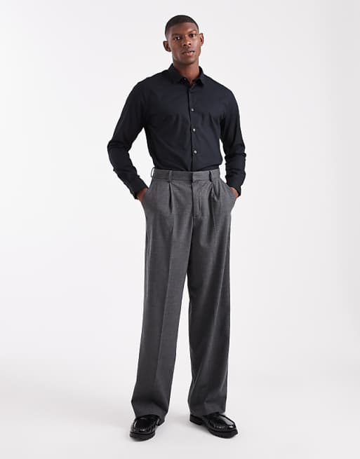 ONLY & SONS Slim Fit Stretch Poplin Shirt In Black