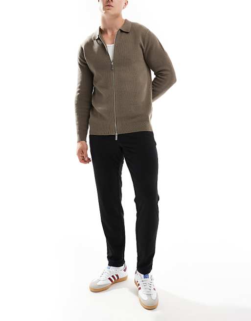 ONLY & SONS Slim Tapered Fit Trousers In Black