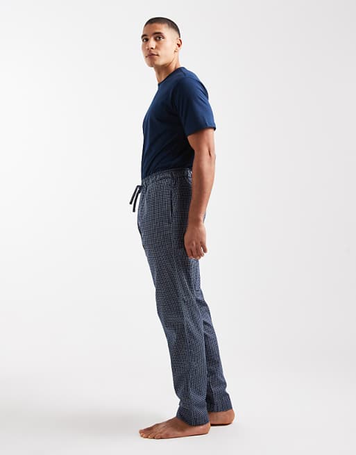 ONLY & SONS Trousers & T-shirt Pyjama Set In Navy & White