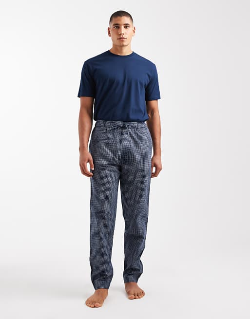 ONLY & SONS trousers & t-shirt pyjama set in navy & white