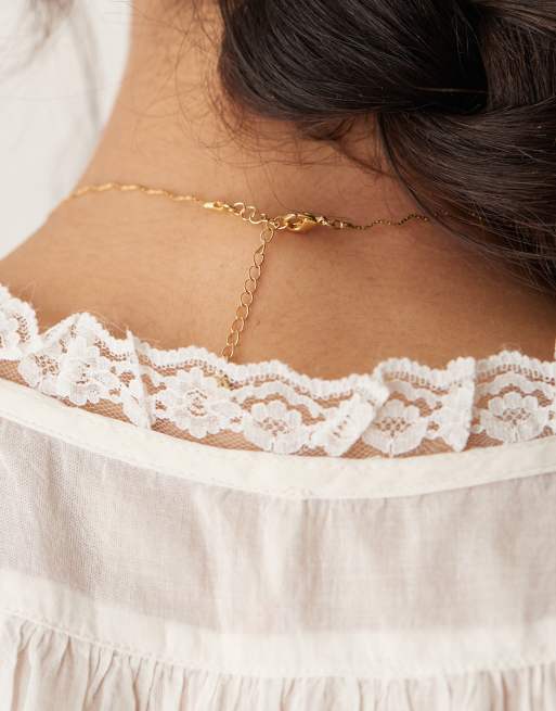 Orelia Fine Wave Chain Necklace In 18k Gold Plated