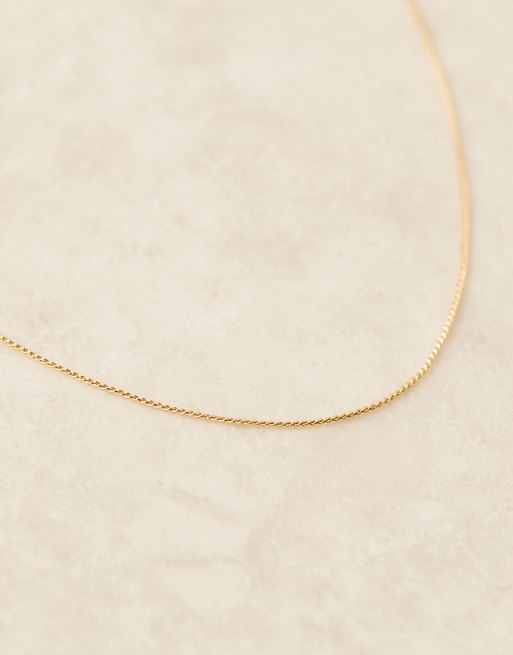 Orelia Simple 16"" Chain Necklace In 18k Gold Plated