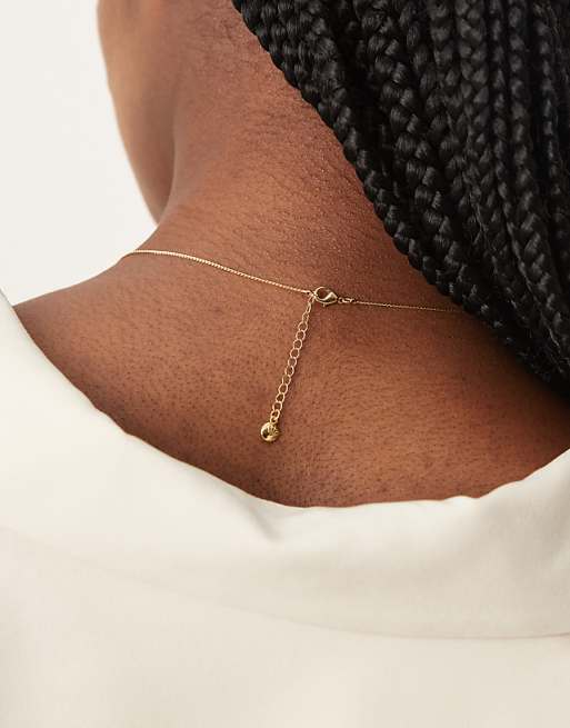 Orelia Simple 16"" Chain Necklace In 18k Gold Plated
