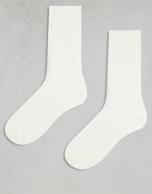 & Other Stories 2 pack cotton ribbed socks in white