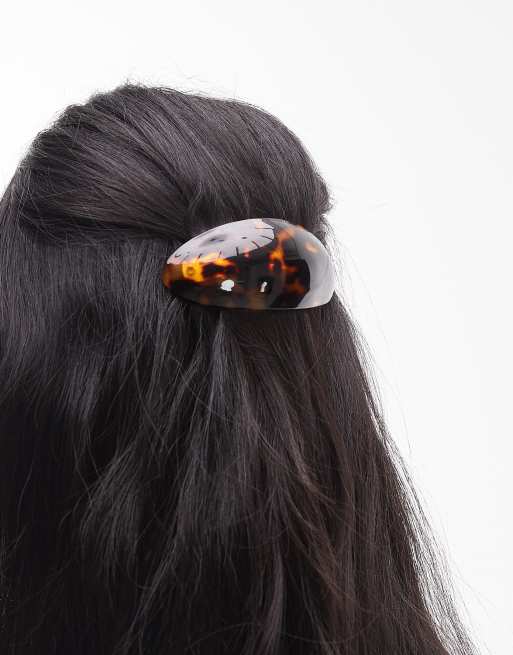 & Other Stories Round Hair Clip In Brown Tortoise