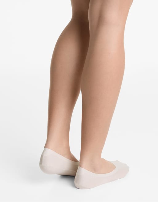 OYSHO 2 Pairs Of Medium-cut Cotton Blend Invisible Socks In Pink-beige