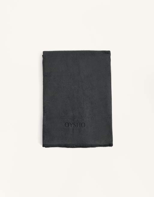 OYSHO Adjustable Mat Towel In Anthracite Grey