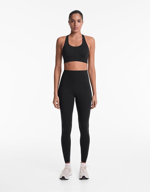 OYSHO Basic Compressive Ankle-length Leggings In Black