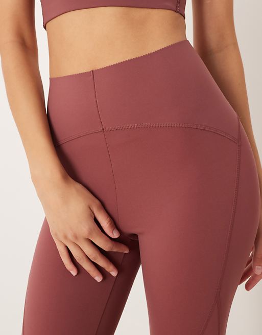 OYSHO Basic Compressive Ankle-length Leggings In Dark Rosette