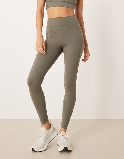 OYSHO Basic Compressive Ankle-length Leggings In Green