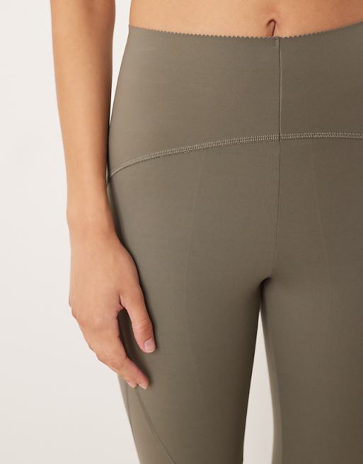 OYSHO Basic Compressive Ankle-length Leggings In Green