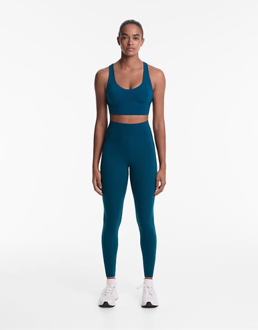 OYSHO Basic Compressive Ankle-length Leggings In Orion Blue