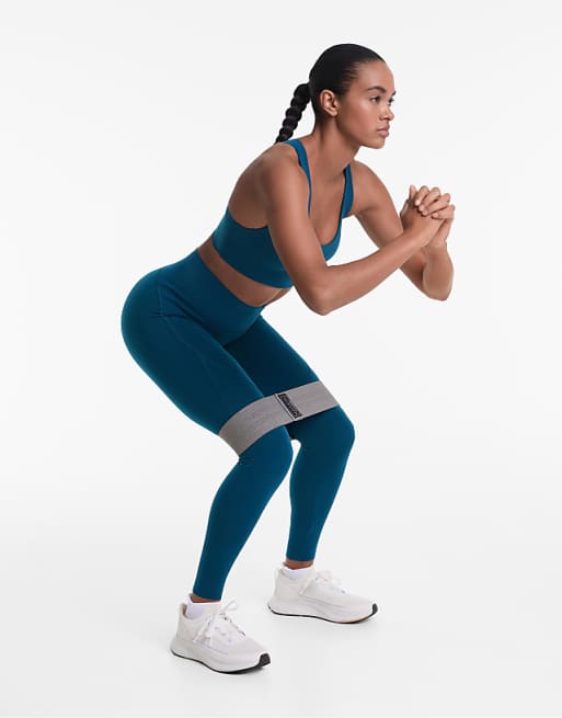 OYSHO Basic Compressive Ankle-length Leggings In Orion Blue