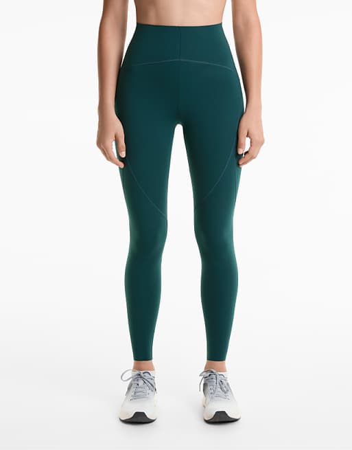 OYSHO Basic Compressive Ankle-length Leggings In Sea Green