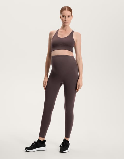 OYSHO Comfortlux 65cm Maternity Leggings In Grey-purple