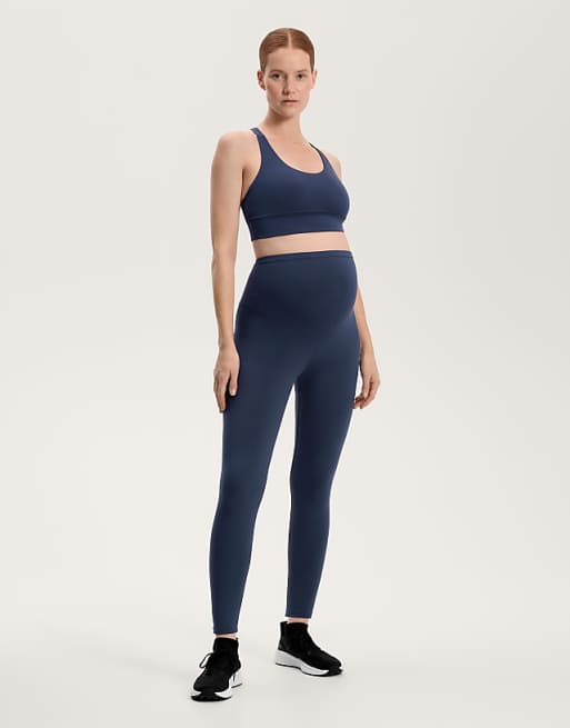OYSHO Comfortlux 65cm maternity leggings in navy blue