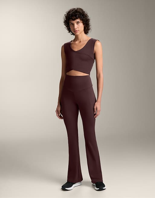 OYSHO Comfortlux crossover tank top in brown