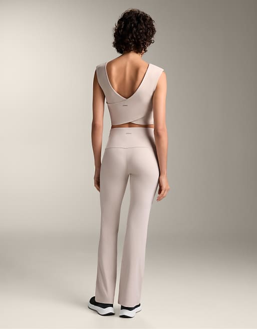 OYSHO Comfortlux Crossover Tank Top In Light Pink