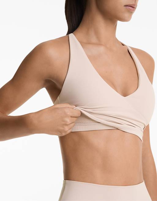 OYSHO Comfortlux crossover tank top in light pink