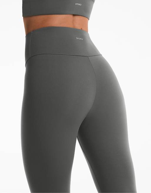 OYSHO Comfortlux High-rise Ankle-length Leggings In Dark Anthracite