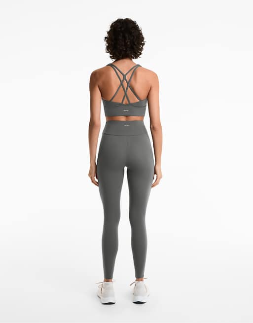 OYSHO Comfortlux High-rise Ankle-length Leggings In Dark Anthracite