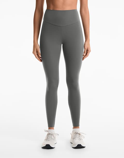 OYSHO Comfortlux High-rise Ankle-length Leggings In Dark Anthracite