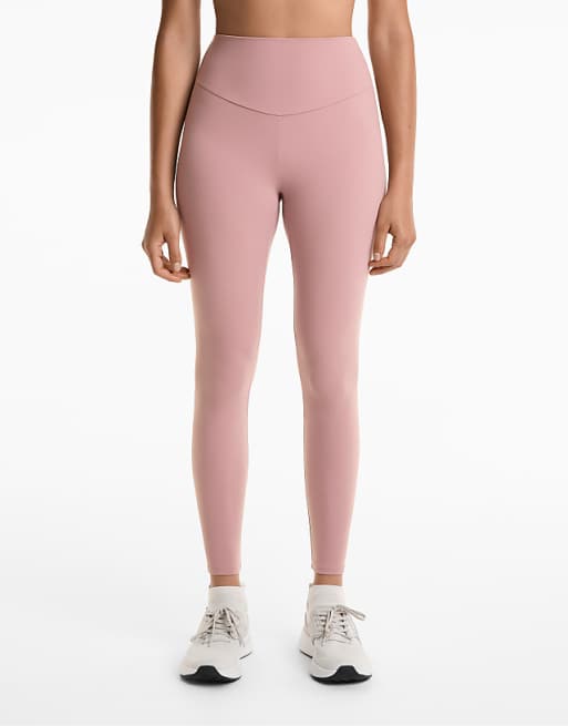 OYSHO Comfortlux high-rise ankle-length leggings in washed rose