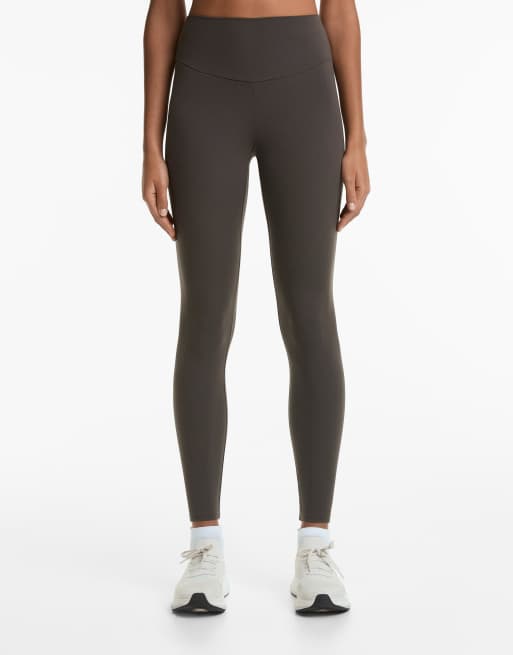 OYSHO Comfortlux High-rise Ankle-length Leggings In Anthracite