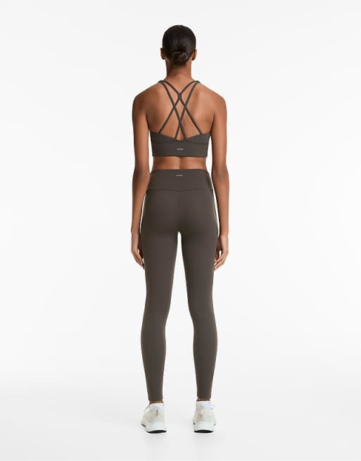 OYSHO Comfortlux high-rise ankle-length leggings in anthracite